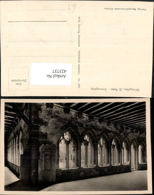 423737, Wimpfen St. Peter's Abbey Cloister Arcades
