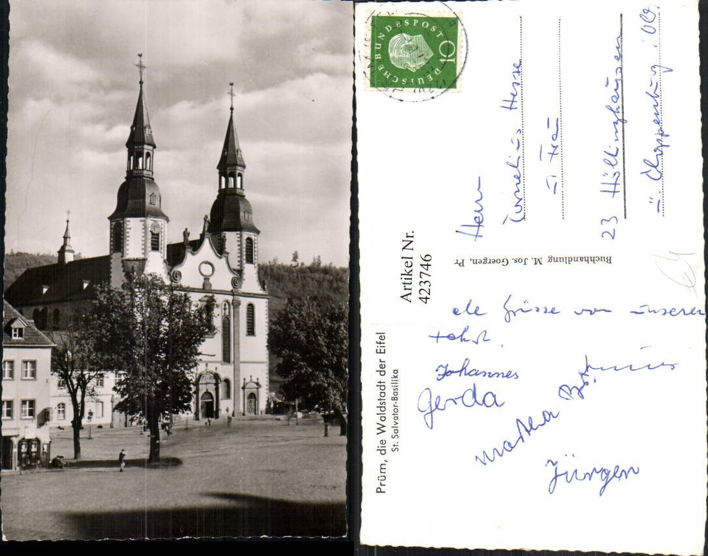 423746,Prüm in d. Eifel St. Salvator-Basilika Kirche