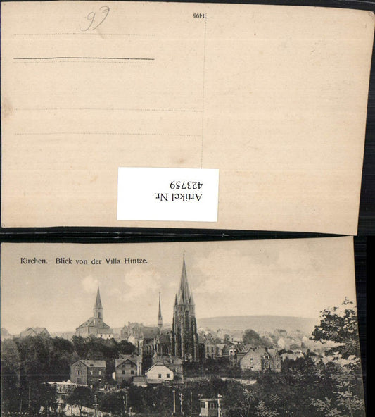 423759,Kirchen Teilansicht von d. Villa Hintze