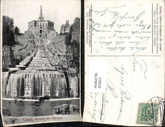 423812,Cassel Kassel Wilhelmshöhe Hercules m. Cascaden Wasserall