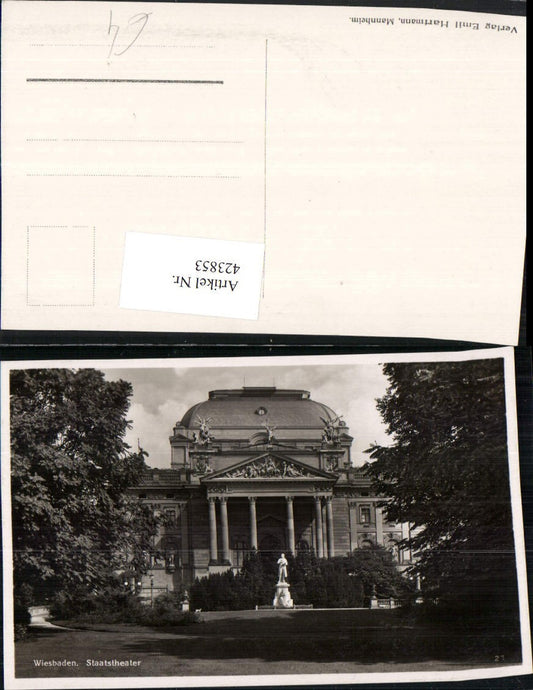 423853,Wiesbaden Staatstheater Theater Gebäude