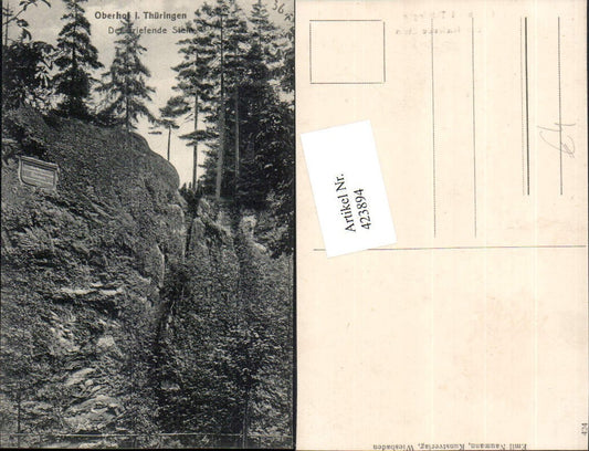 423894,Oberhof in Thüringen Der triefende Stein Felsen
