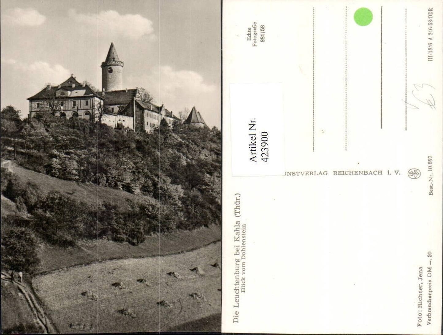 423900, Leuchtenburg Castle near Kahla from Dohlenstein pub VEB