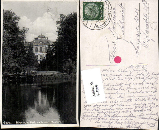 423909,Gotha Blick vom Park nach dem Museum