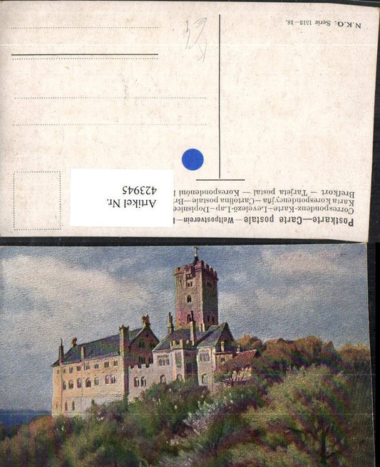 423945, Artist AK Eisenach Wartburg Castle
