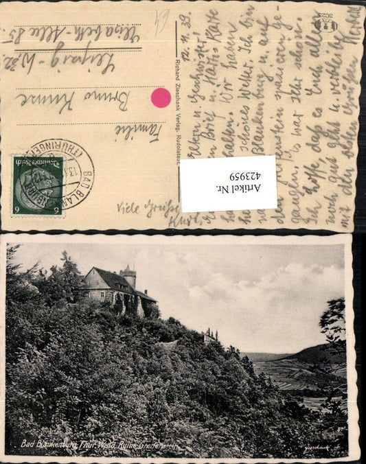423959,Bad Blankenburg Ruine Greifenstein