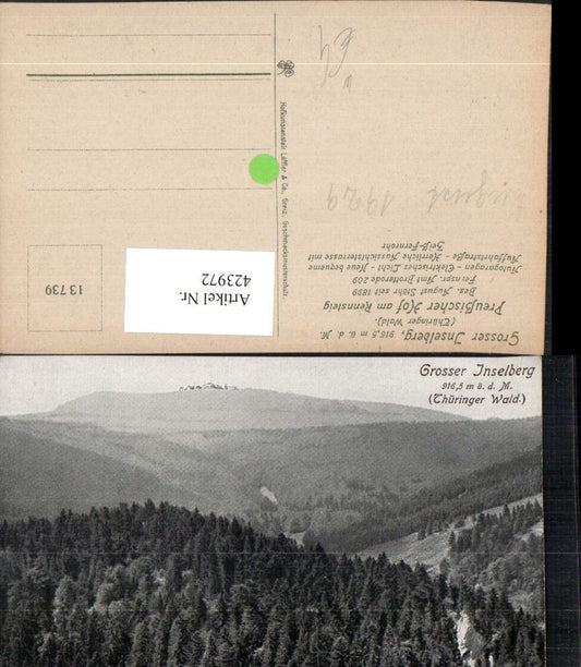 423972, Großer Inselsberg in the Thuringian Forest near Brotterode