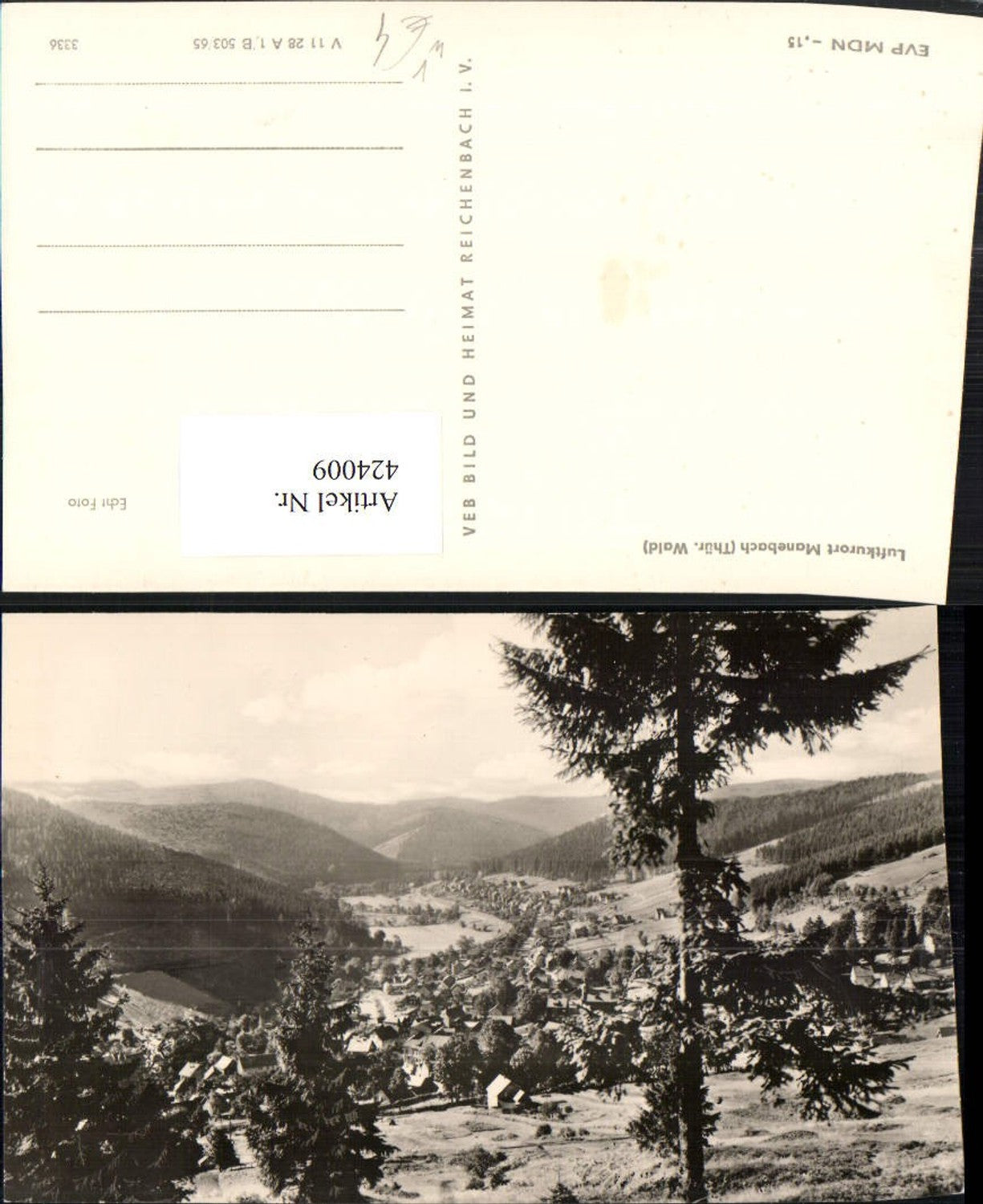 424009, Manebach near Ilmenau Totale pub VEB