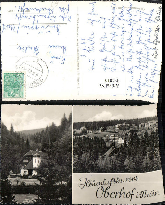 424010, Oberhof in Thuringia, partial view of house, multi-view map