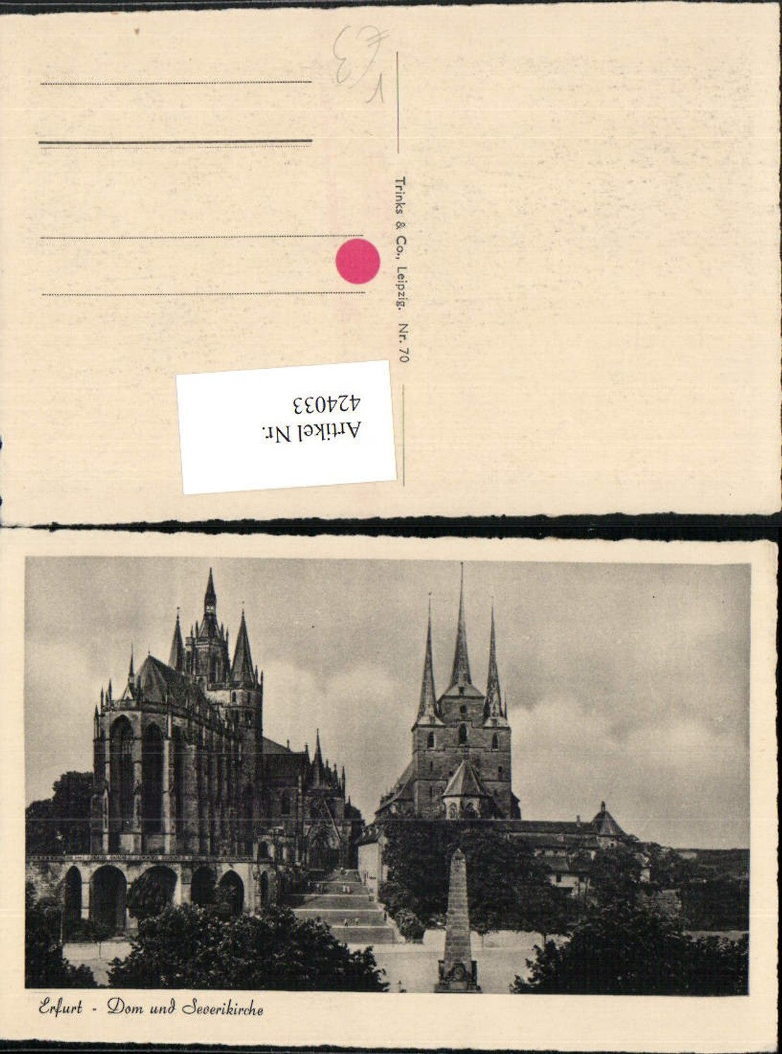 424033,Erfurt Dom u. Severikirche Kirche pub Trinks & Co 70