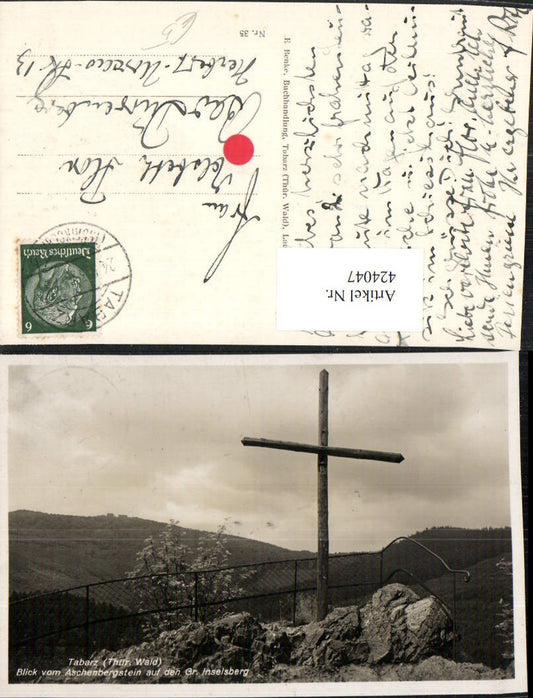 424047,Tabarz Blick vom Aschenbergstein auf den Großen Inselsberg