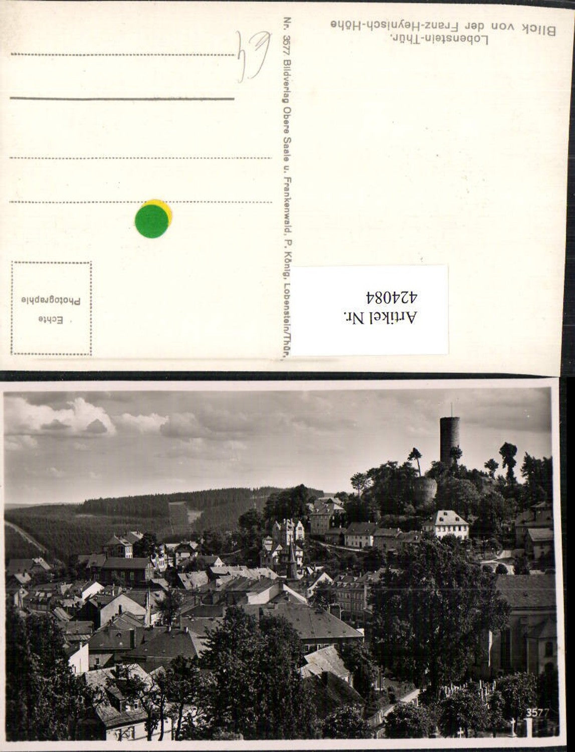 424084,Lobenstein Totale Blick von der Franz-Heynisch-Höhe