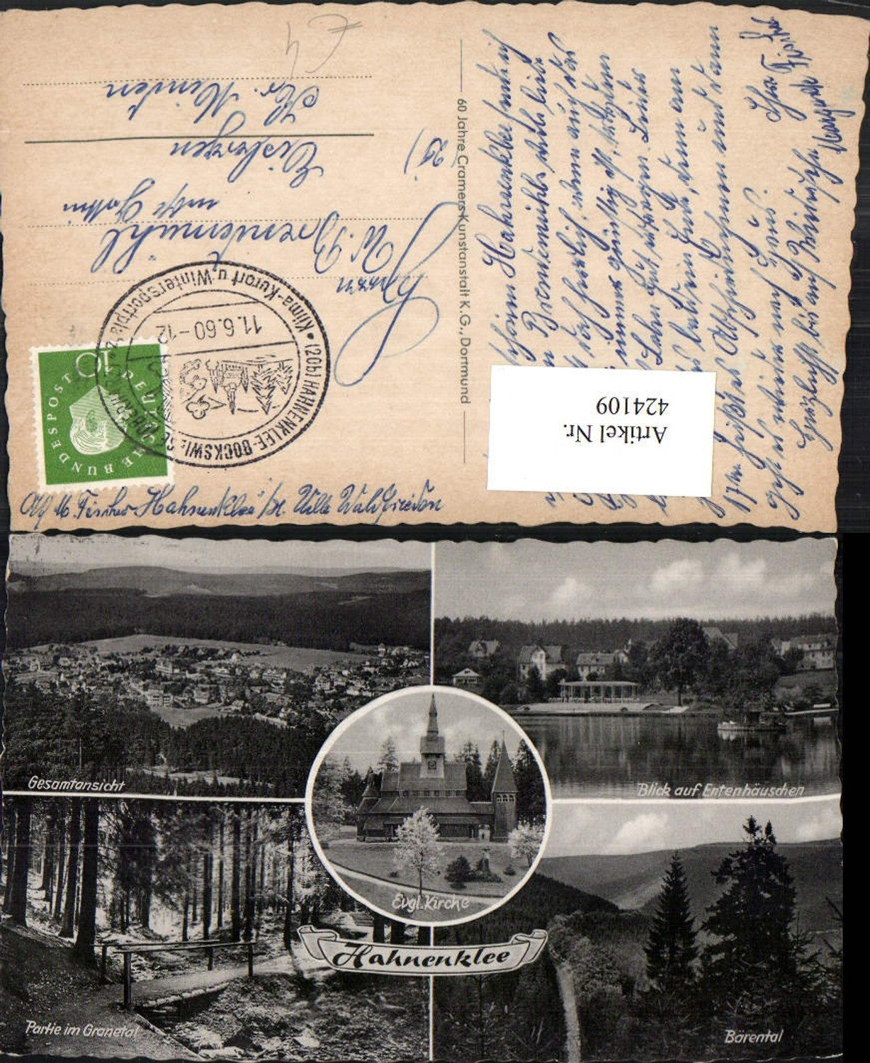 424109,Hahnenklee Totale Evangelische Kirche Bärental Mehrbildkarte