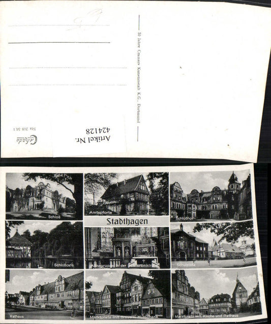 424128,Stadthagen Schloss Rathaus Marktplatz Kirche Mehrbildkarte