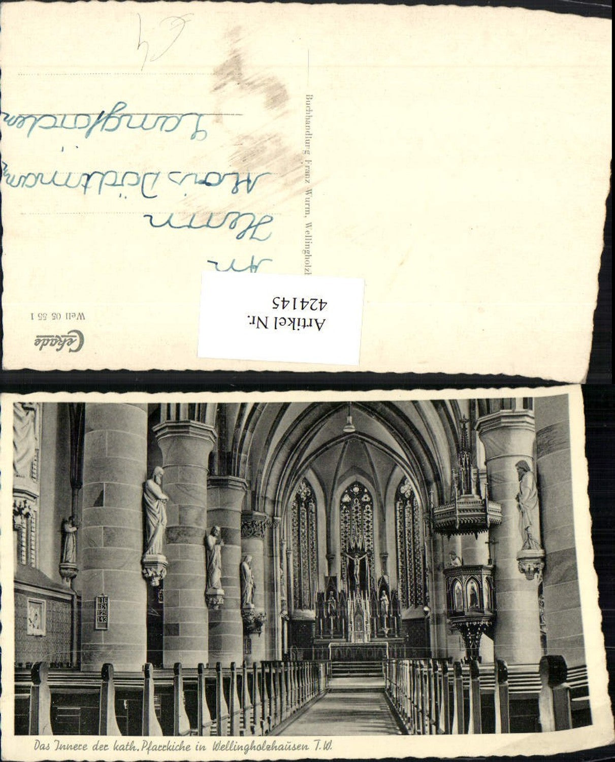 424145, Wellingholzhausen Parish Church, Church Interior View, Pulpit