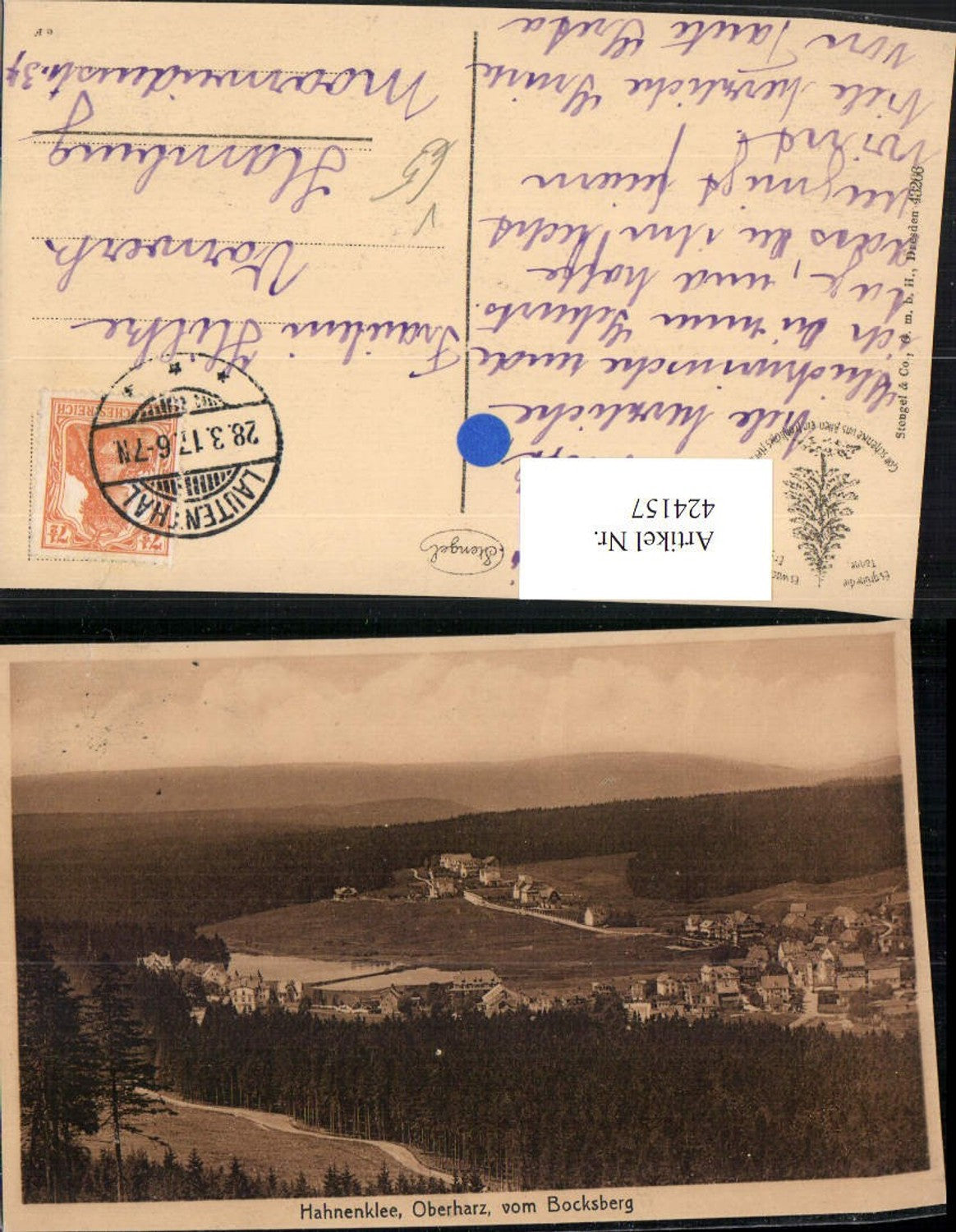 424157,Hahnenklee im Oberharz Teilansicht vom Bocksberg pub Stengel & Co 43266