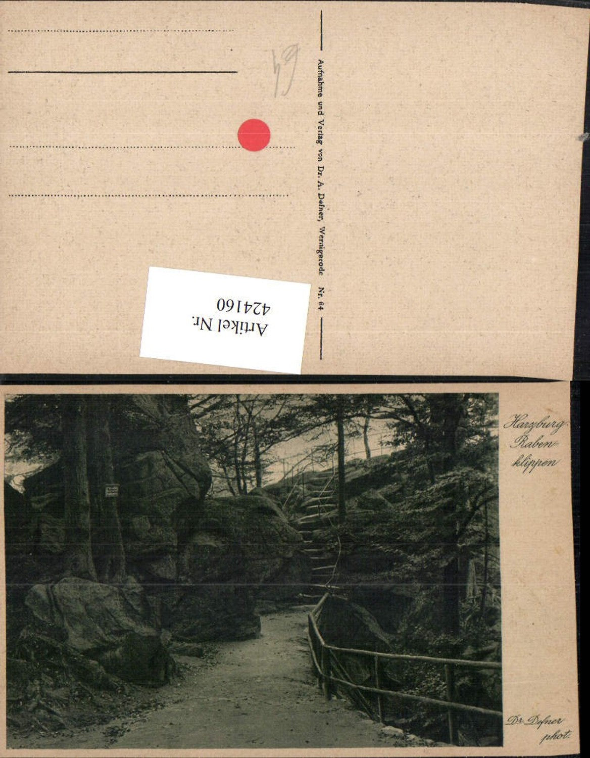 424160,Harzburg Rabenklippen Wegpartie pub Dr. Defner