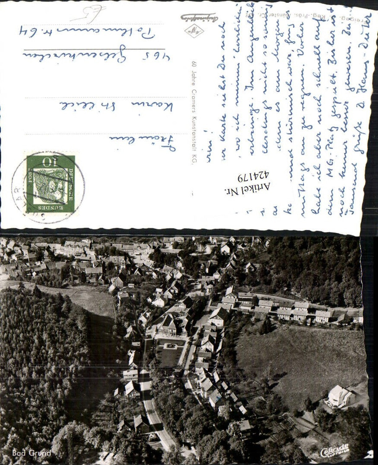 424179,Bad Grund Totale Fliegeraufnahme