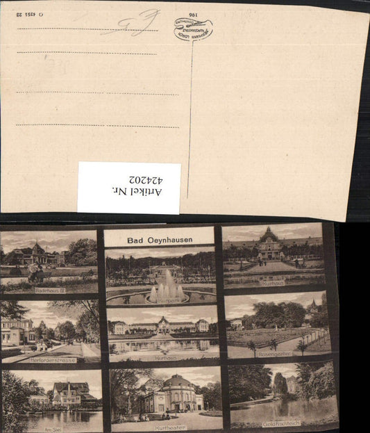 424202,Bad Oeynhausen Kurpark Kurhaus Kurtheater Mehrbildkarte