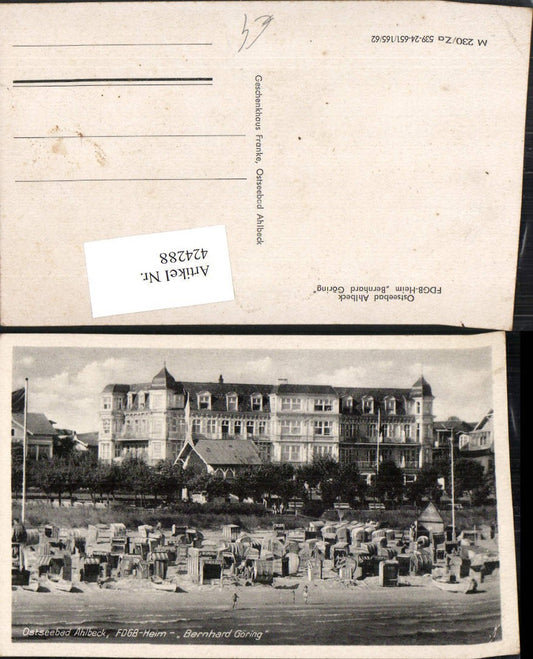 424288,Ostseebad Ahlbeck FDGB-Heim Bernhard Göring Strand Strandleben