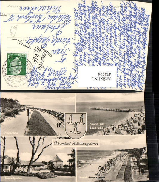 424294,Ostseebad Kühlungsborn Strand Promenade Konzertgarten Mehrbildkarte