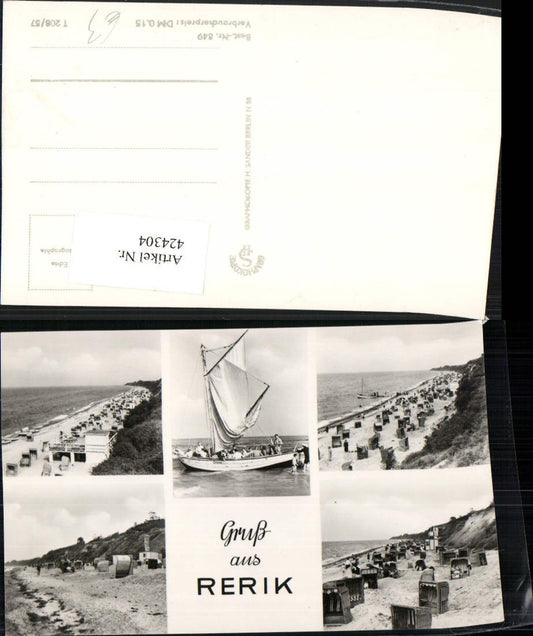 424304,Rerik Strand Strandleben Segelboot Boot Mehrbildkarte
