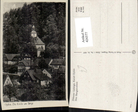 424377,Oybin Teilansicht m. Bergkirche Kirche