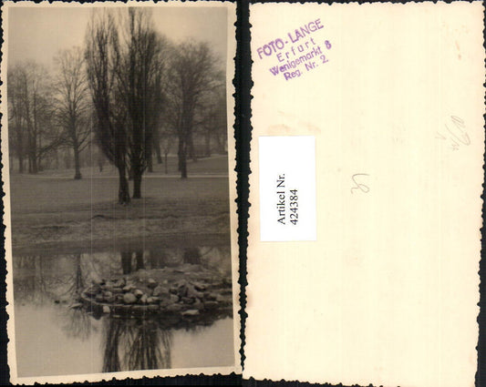 424384,Fotokarte Erfurt Park Teich Bäume pub Foto Lange