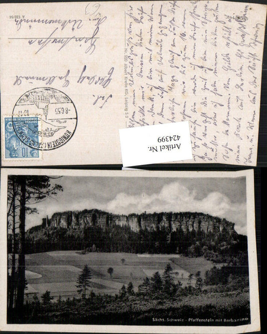 424399,Sächsische Schweiz Pfaffenstein m. Barbarine b. Königstein