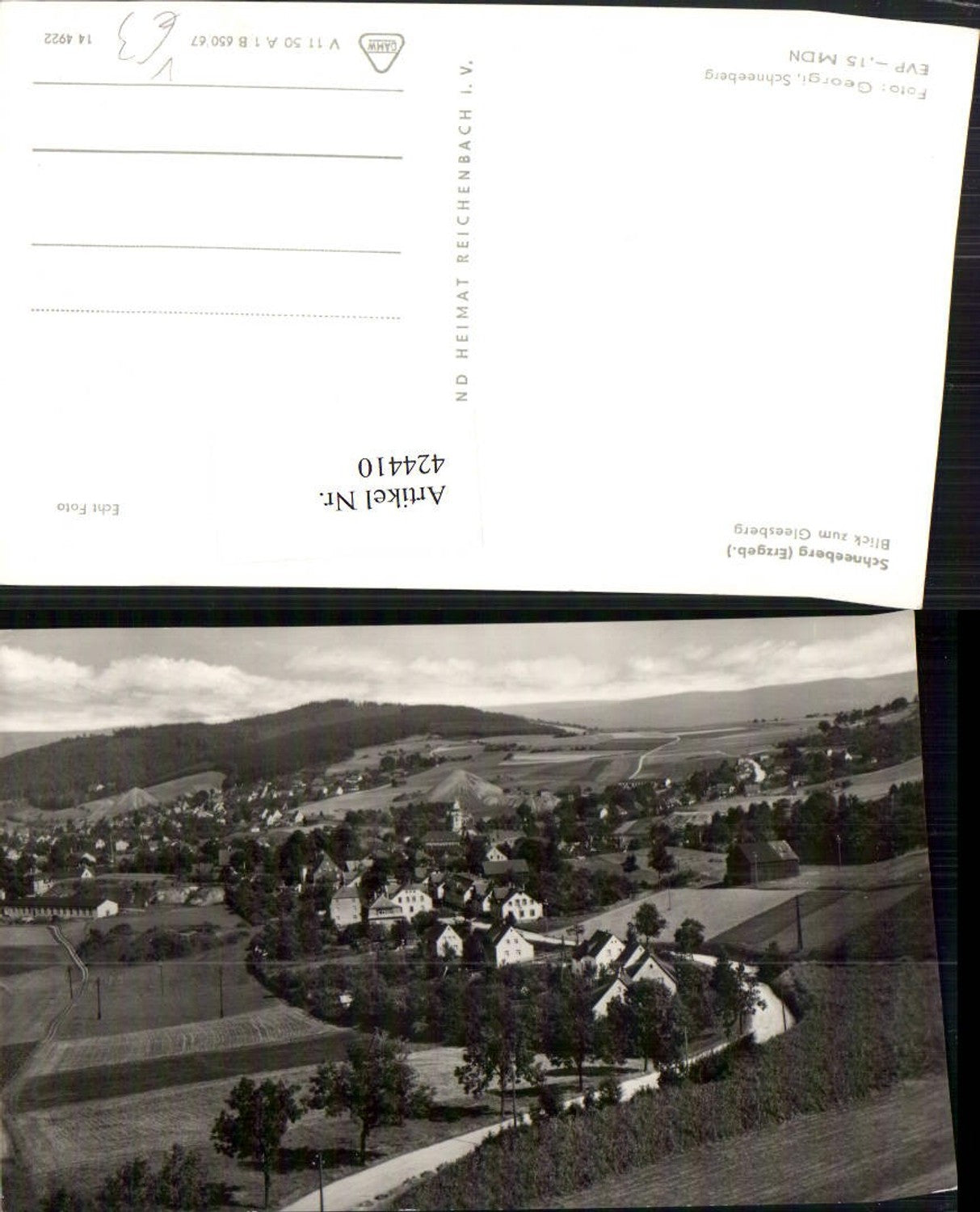424410, Schneeberg in the Ore Mountains Total with Gleesberg pub VEB