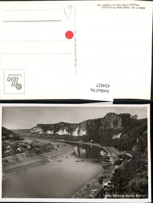 424427,Sächsische Schweiz Rathen Teilansicht Fluss