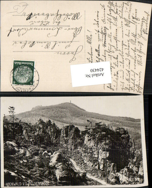 424430,Hochwald von d. Felsengasse b. Oybin