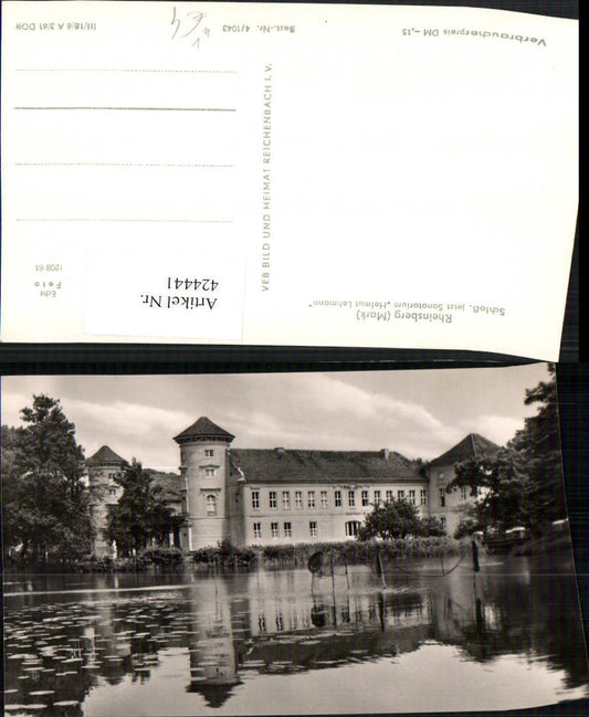 424441,Rheinsberg in d. Mark Schloss Sanatorium Helmut Lehmann pub VEB