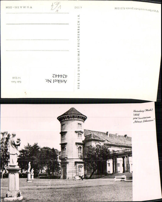 424442,Rheinsberg in d. Mark Schloss Sanatorium Helmut Lehmann pub VEB