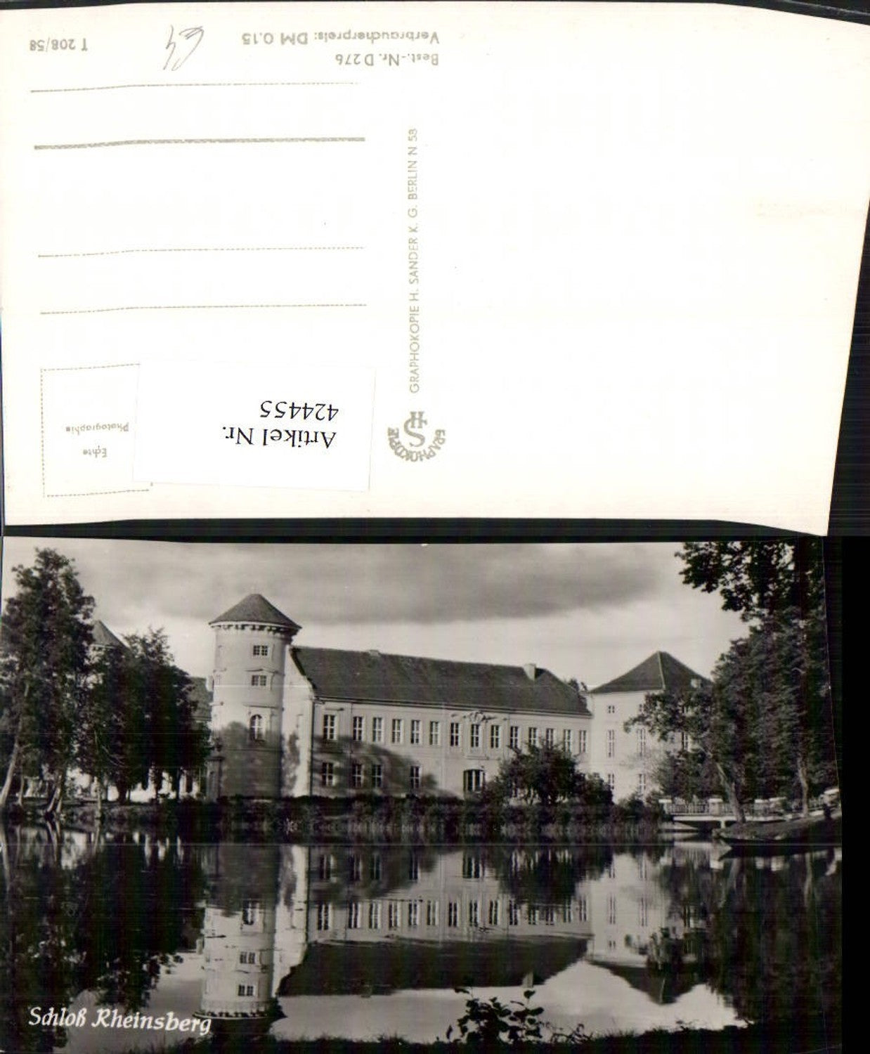 424455,Schloss Rheinsberg in d. Mark