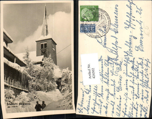 424502,Schonach im Schwarzwald Kirche Winterbild