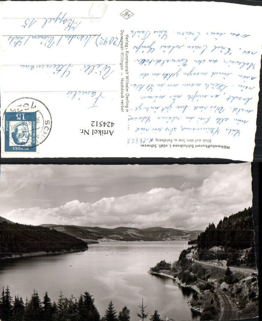 424512, Schluchsee in the Black Forest, view of the lake and Feldberg