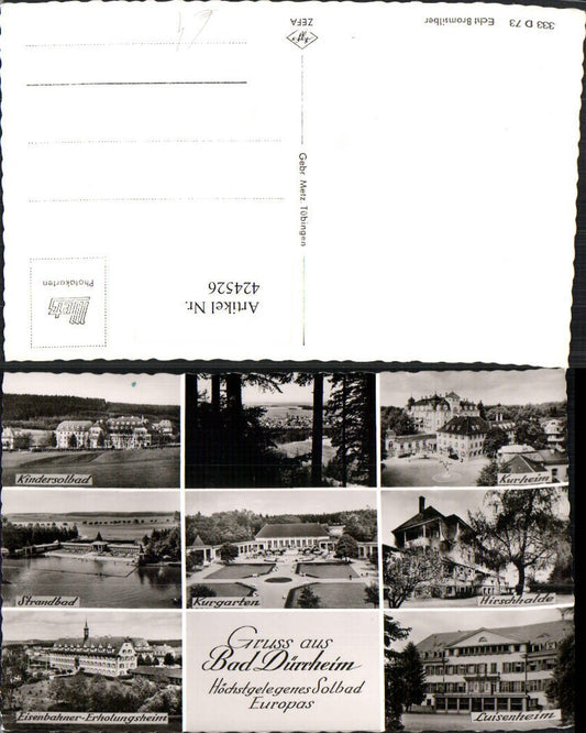 424526,Bad Dürrheim Strandbad Kurheim Kurgarten Erholungsheim Mehrbildkarte