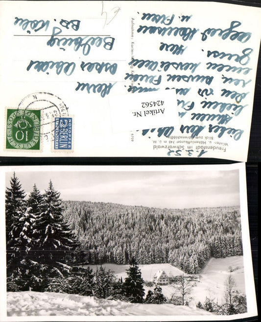 424562, Freudenstadt in the Black Forest, view of the Bärenschlössle (Little Bear Castle), winter scene