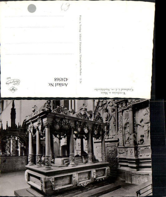 424568, Wertheim am Main, Tombstone in the Protestant City Church