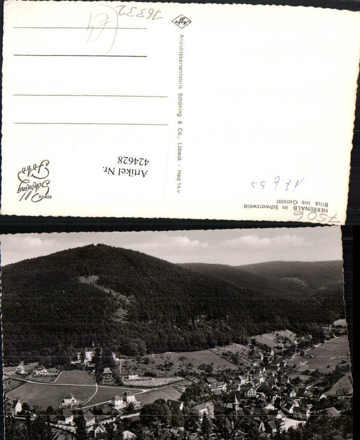424628,Herrenalb im Schwarzwald Totale m. Gaistal