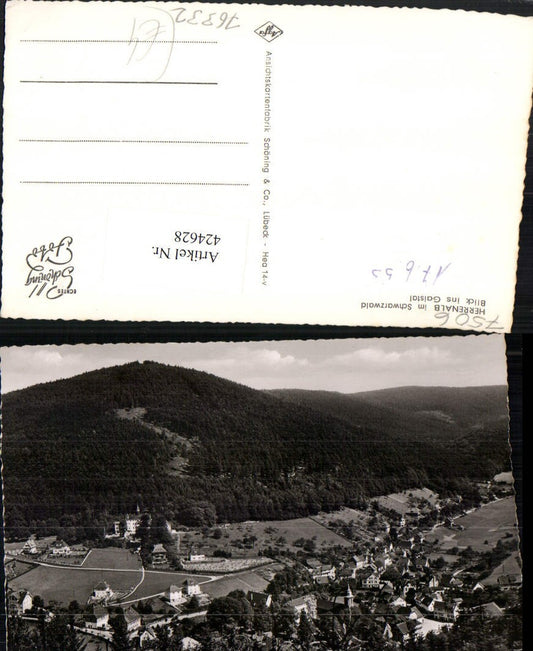 424628, Herrenalb in the Black Forest, total view including Gaistal