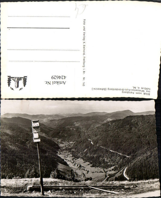 424629, View from Feldberg into the Wiesetal valley Fahl-Brandenberg
