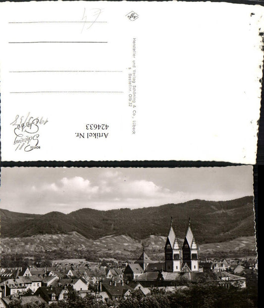 424633, Offenburg in Baden, partial view of church