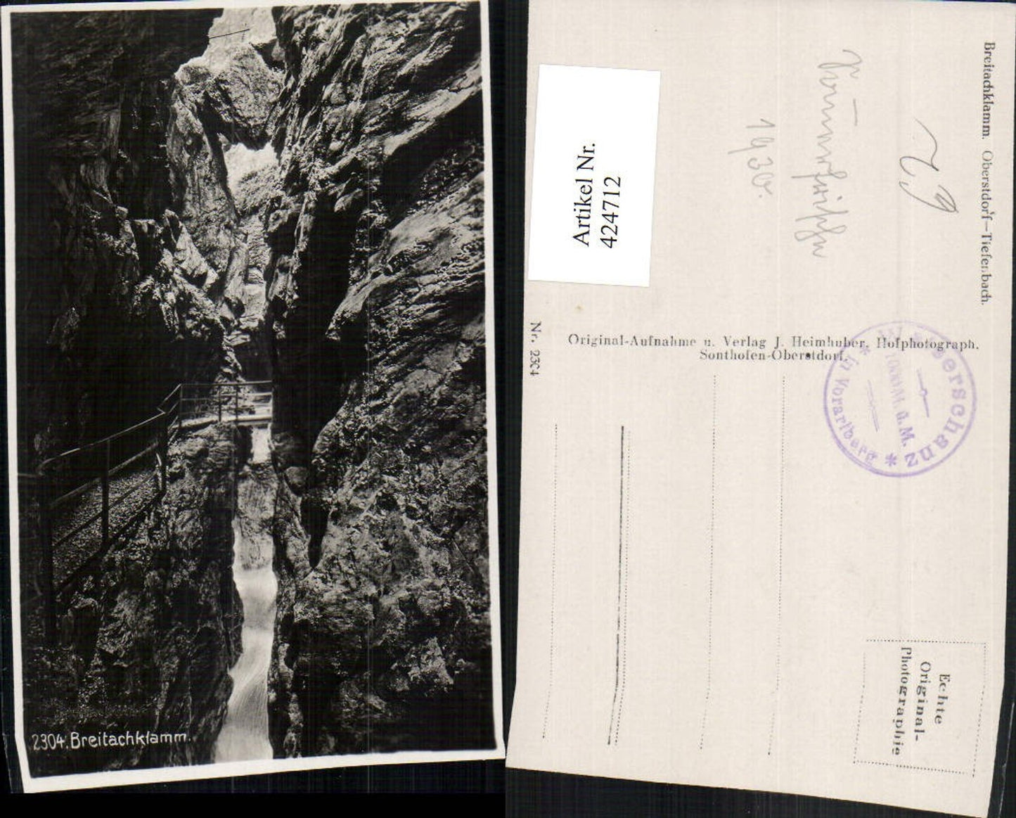 424712,Breitachklamm b. Oberstdorf im Allgäu Schlucht