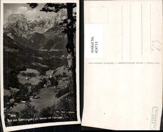 424715,Blick vom Soleleitungsweg auf Ramsau b. Berchtesgaden Totale Bergkulisse