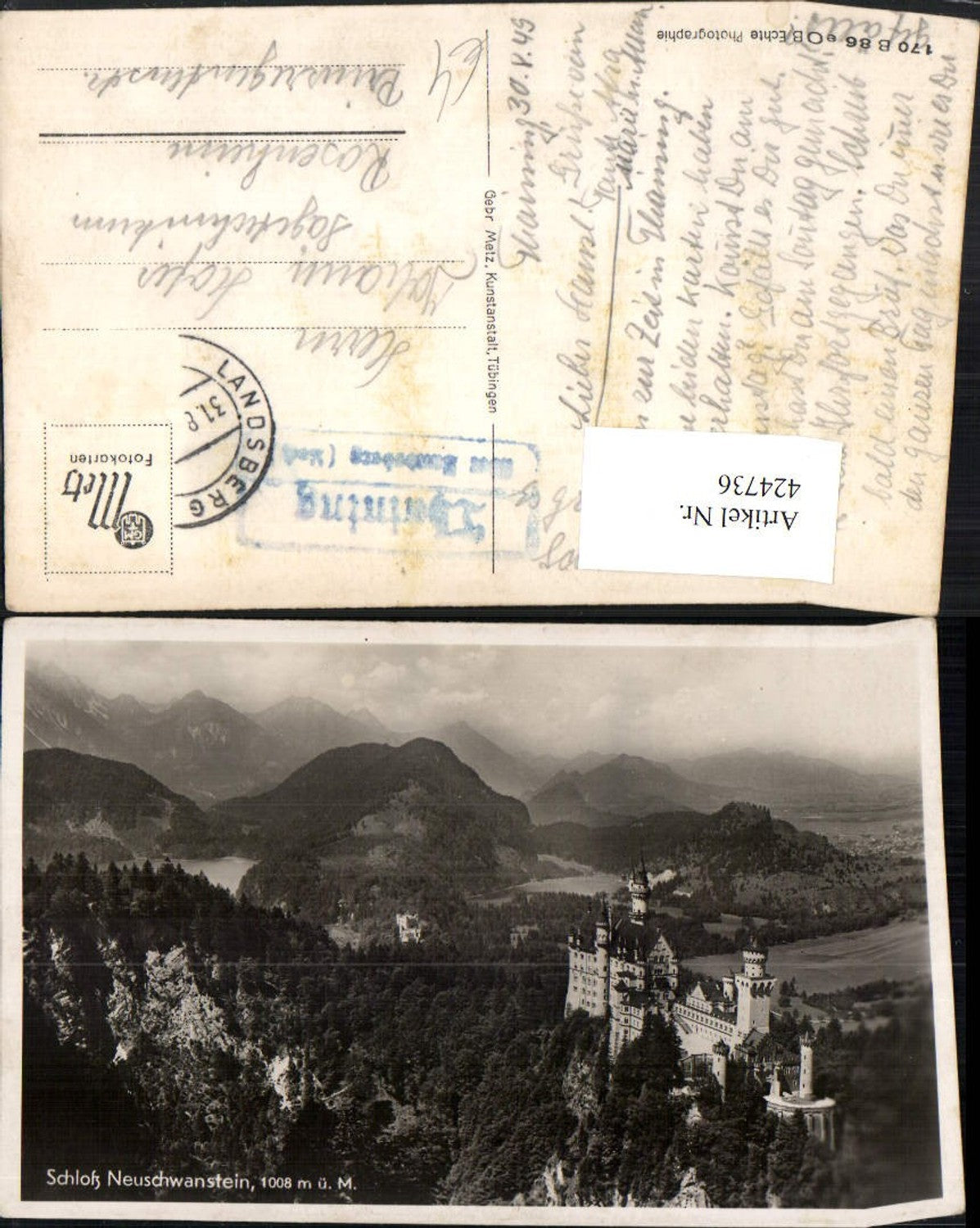 424736,Schloss Neuschwanstein b. Füssen Bergkulisse