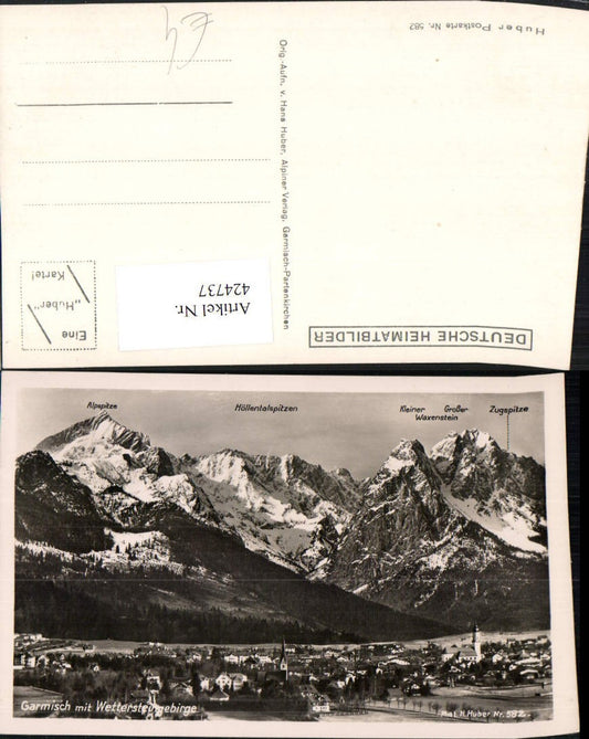 424737,Garmisch Totale m. Wettersteingebirge Bergkulisse