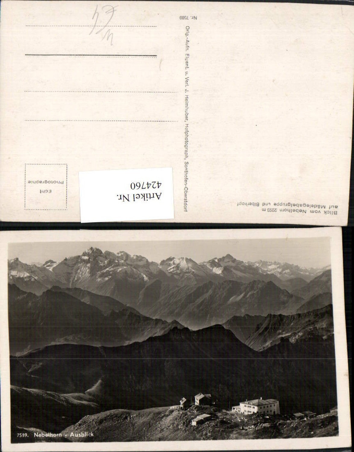 424760,Blick vom Nebelhorn b. Oberstdorf auf Biberkopf Bergkulisse