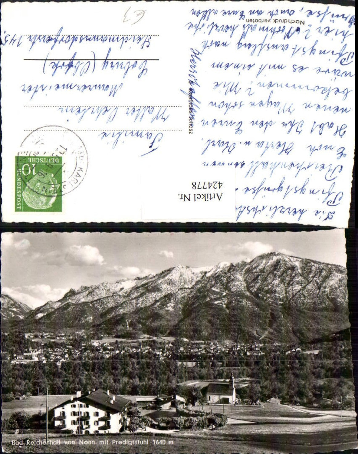 424778, Bad Reichenhall, view of Nonn with Predigtstuhl mountain backdrop